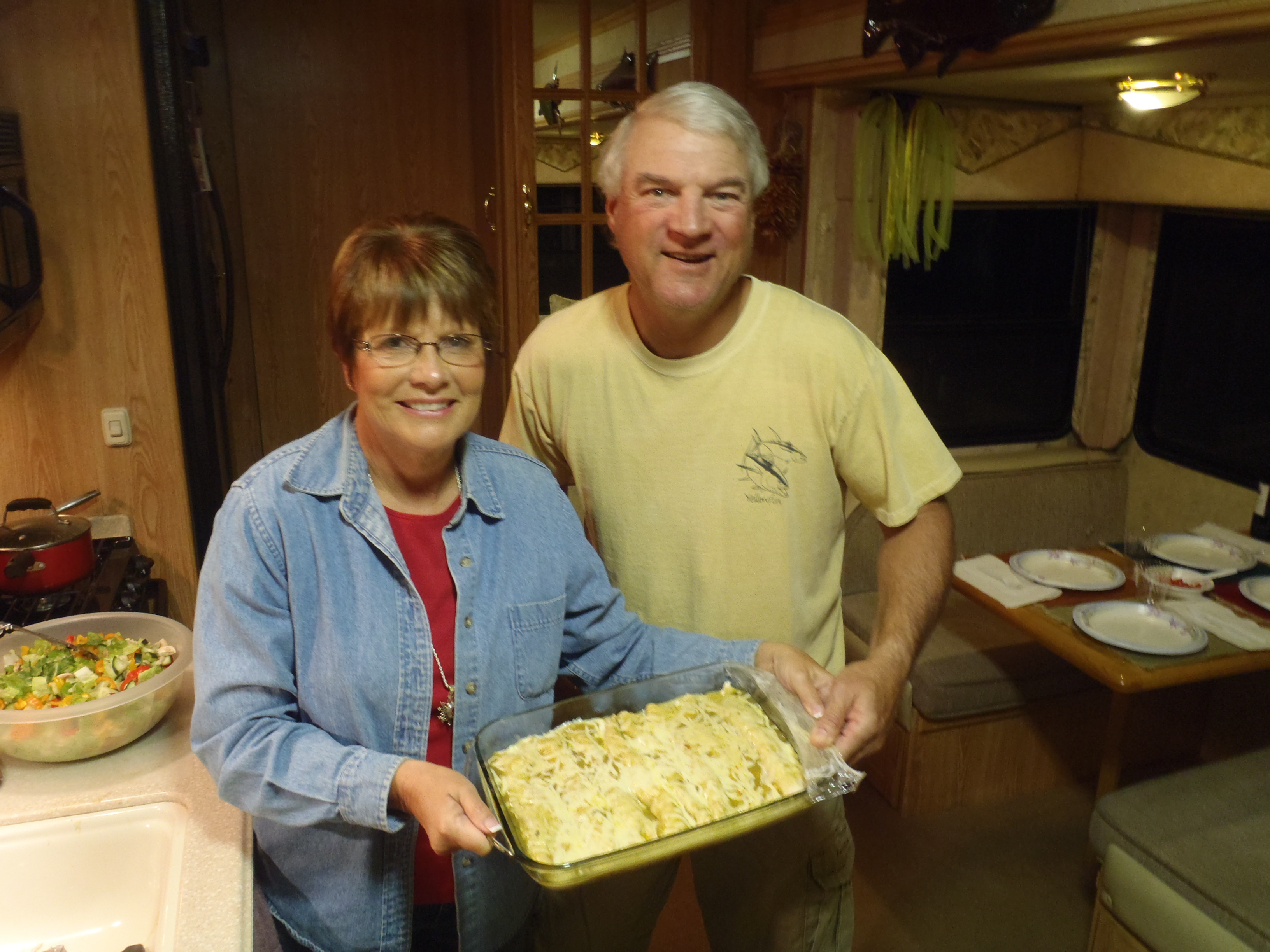 enchiladas and two chefs