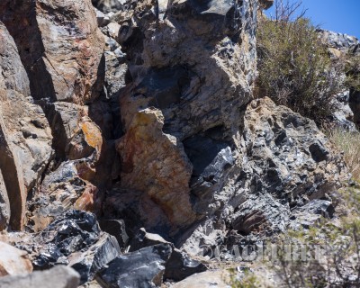Obsidian Rocks at the Crater