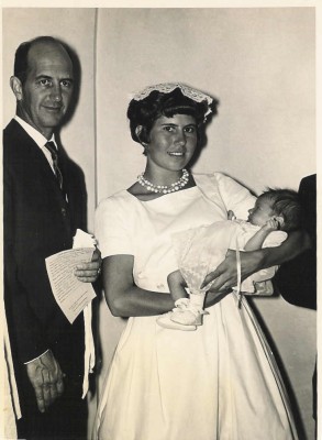 Dad and I , Godparents of Denise 1963