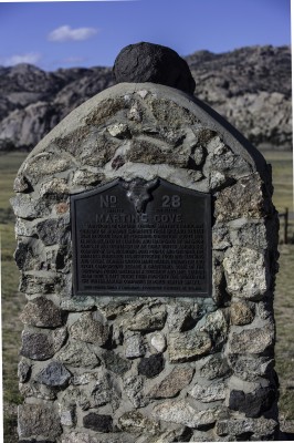 Historical marker at Martin's Cove