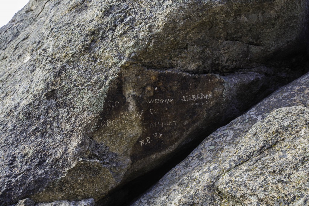 Signature on rock