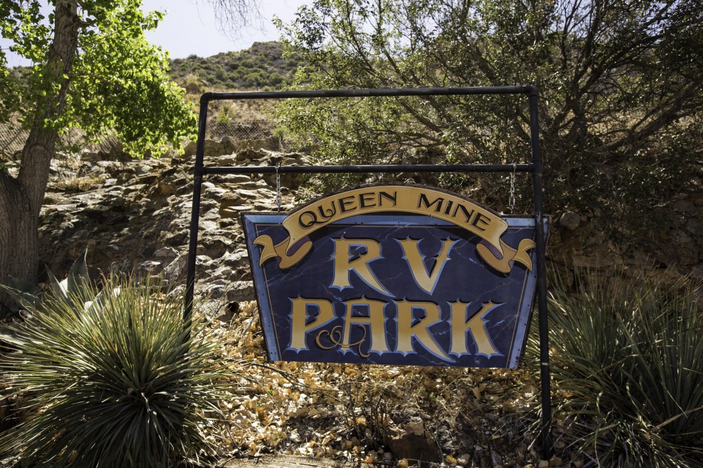 Queen Mine RV Park Sign